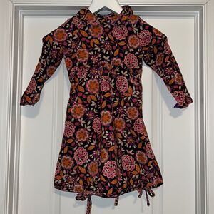 HANNA ANDERSSON girls corduroy autumn floral dress. Size 110 (5)